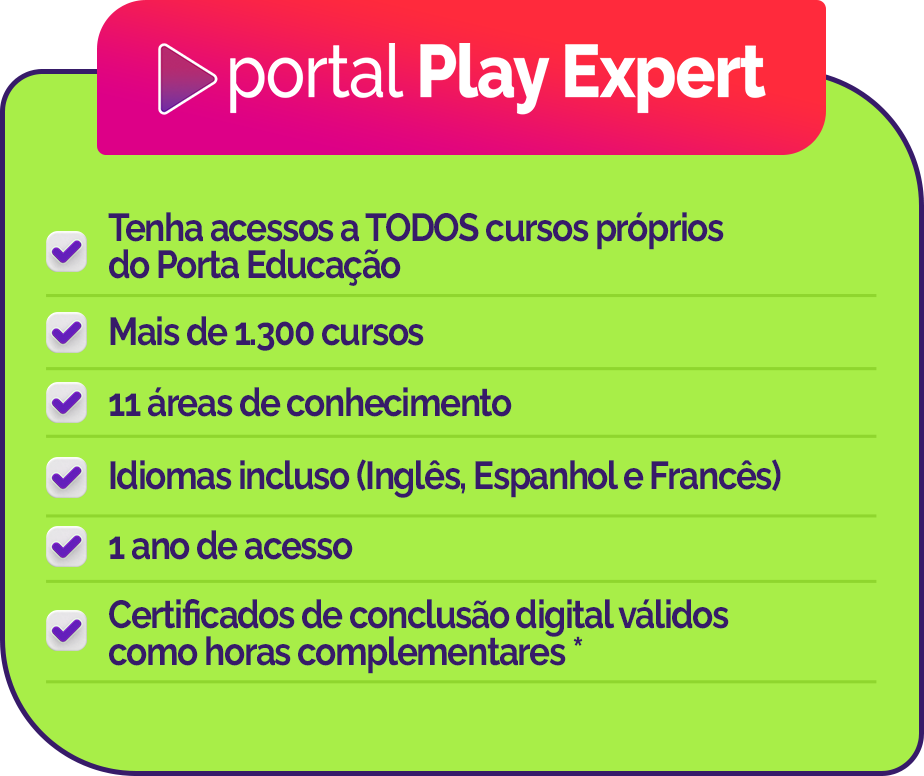 Portal Play Expert + de 1.300 cursos com certificado